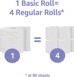 2-Ply Toilet Paper, 30 Rolls (5 Packs of 6), Equivalent to 129 Regular Rolls