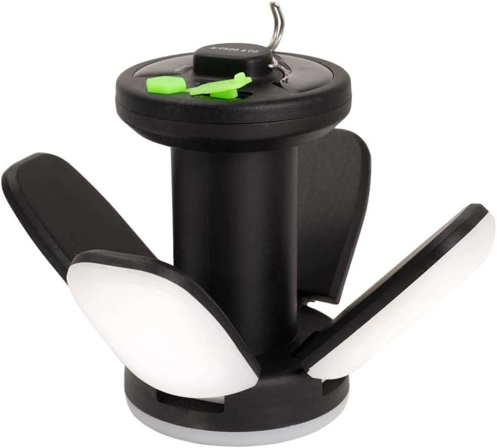 Quadpod Solar Camping Lantern for Camping - Portable Rechargeable LED Lamp Backup Power Bank Perfect for Hiking, Travel and More - Emergency Light for Power Outages, Hurricane, Survival Kits