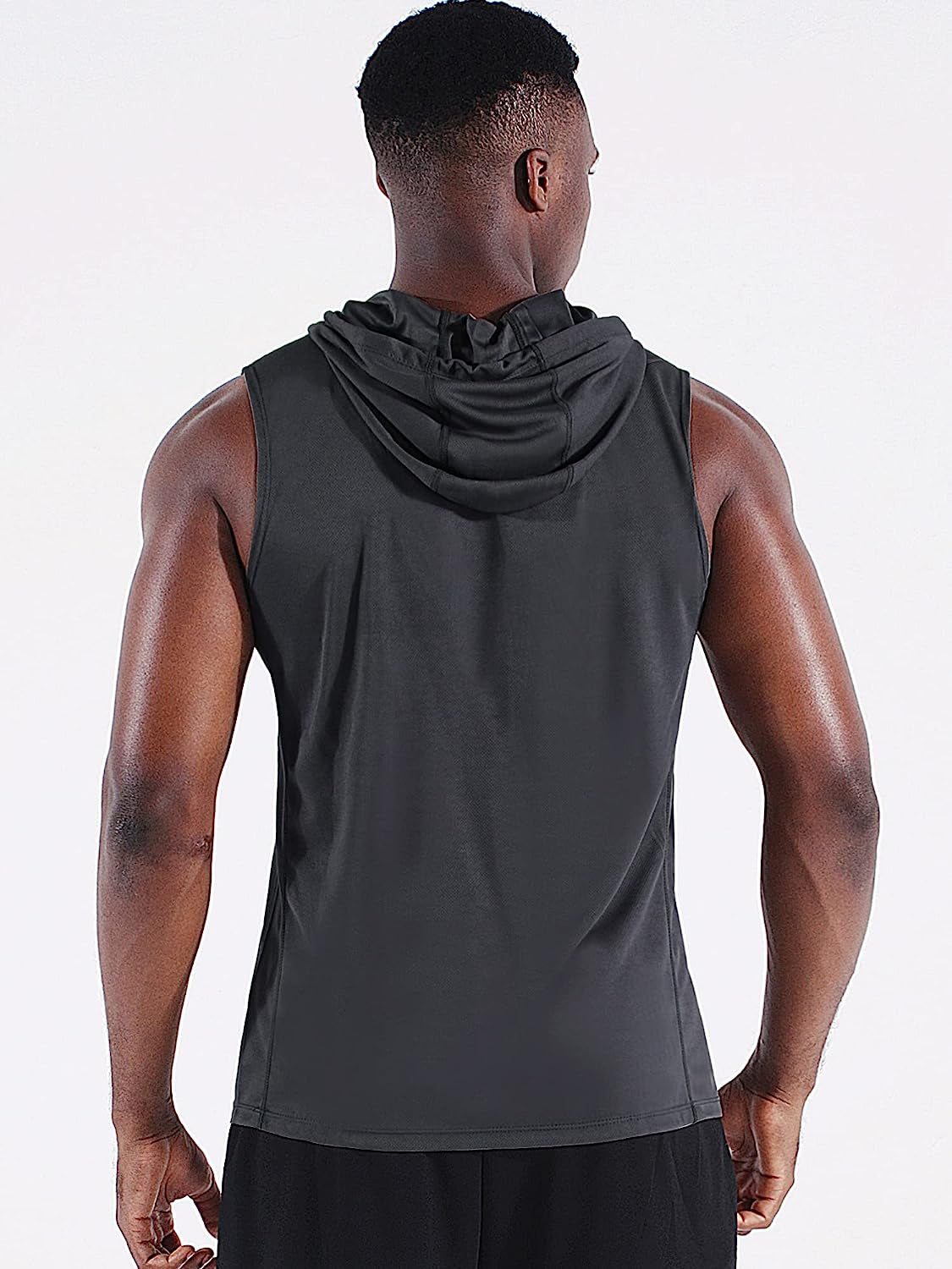 Men'S Workout Tank Tops 3 Pack Sleeveless Running Shirts with Hoodie