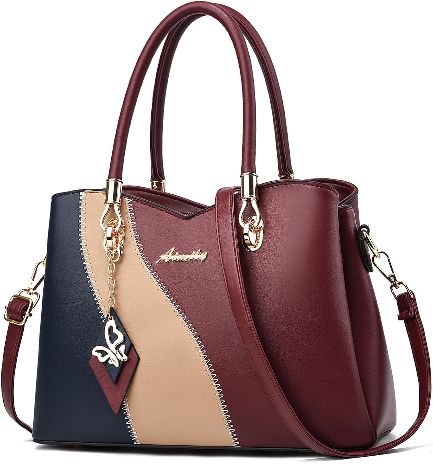 Purses and Handbags for Women Tote PU Leather Ladies Satchel Top Handle Crossbody Shoulder Bag | PU Leather