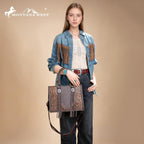 Tote Bag for Women Western Tooling Handbags Embroidered Concho Crossbody