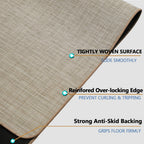 Chair Mat for Hardwood Floor, 36" X 48" Heavy Duty Office Chair Mat for Rolling Chairs, anti Slip, Non-Curve, Floor Protector for Home Office, Ivory Linen Weave