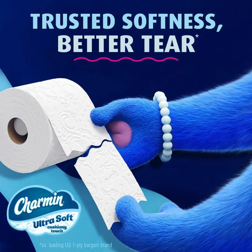 Ultra Soft Cushiony Touch Toilet Paper, 30 Family Mega Rolls = 153 Regular Rolls