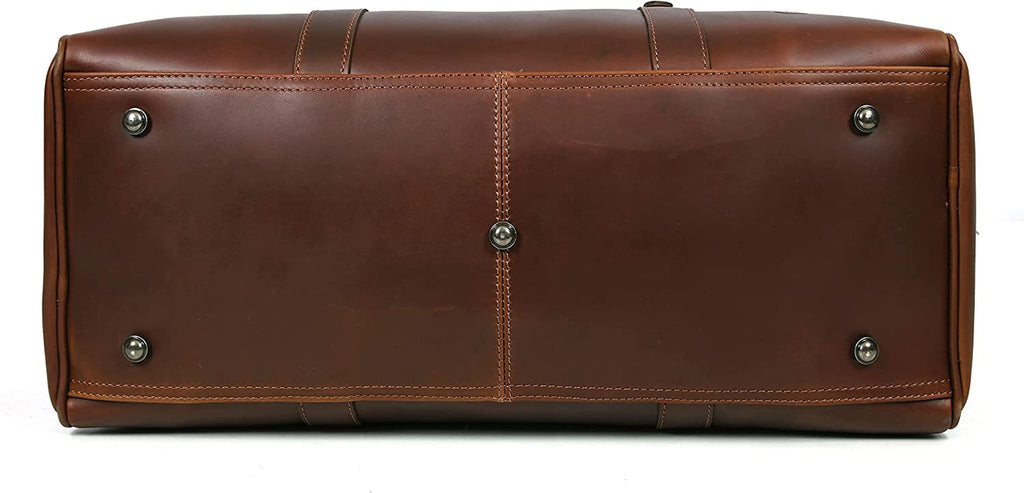 Leather Travel Duffel Bag | Gym Sports Bag Airplane Luggage Carry-On Bag | Gift for Father'S Day by Aaron Leather Goods
