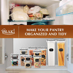 Airtight Food Storage Containers with Lids, 12PCS Plastic Kitchen Storage Containers for Pantry Organizers and Storage - Cereal, Rice, Flour and Sugar Containers with Labels & Marker