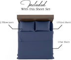 Ashford Home Essentials Bedding, 4 Piece Full Size Sheet Set, Estate Blue