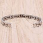 Inspirational Cuff Bracelet Bangle for Women Teen Girls - Birthday Jewelry Quotes - Friend Gift for Her Mom