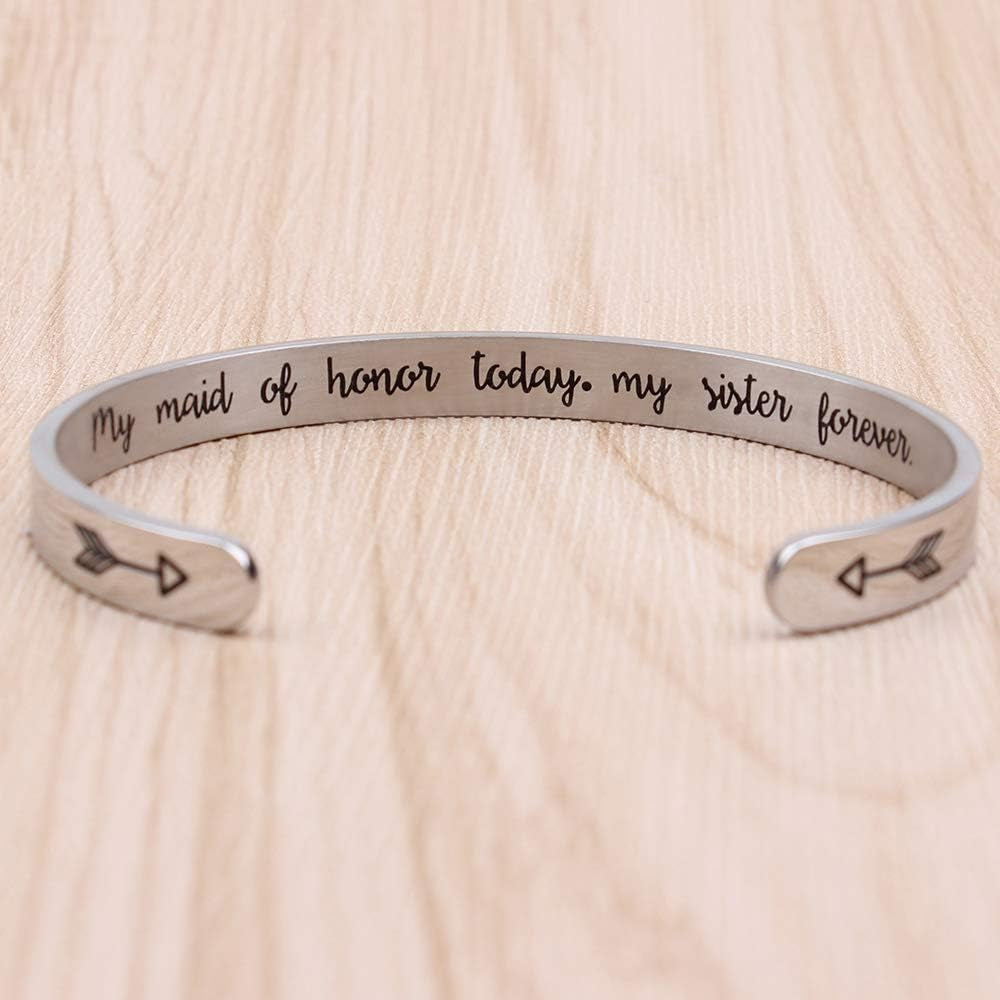 Inspirational Cuff Bracelet Bangle for Women Teen Girls - Birthday Jewelry Quotes - Friend Gift for Her Mom