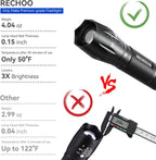 Tactical Flashlight 2Pk，Super Bight Zoomable 5 Modes Flashlight | AAA Battery Power 1500Lm Waterproof Portable Pocket LED Flashlights for Power Outage, Emergency, Camping Essential