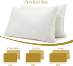 Adjustable Pillows, Queem Size Bed Pillows for Sleeping, Memory Foam Pillows - Medium Firm Back, Stomach and Side Sleeper Pillows