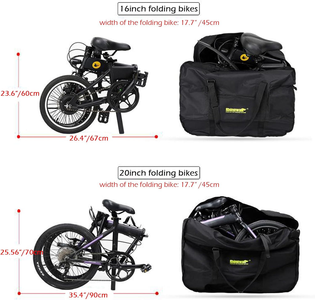 20/26Inch Folding Bike Bag Waterproof Biycle Travel Case Carrying Case Outdoors Bike Transport Bag for Car Train Air Travel