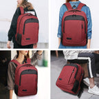 Travel Laptop Backpack anti Theft Backpacks with USB Charging Port, Travel Backpacks Business Work Bag 15.6 Inch College Computer Bag for Men Women, Red