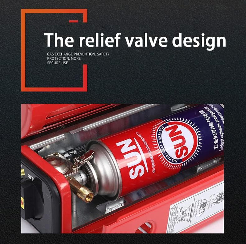 Outdoor Camping Emergency Butane Heater Double Coherent Heat Source Survival Tools for RV Tent