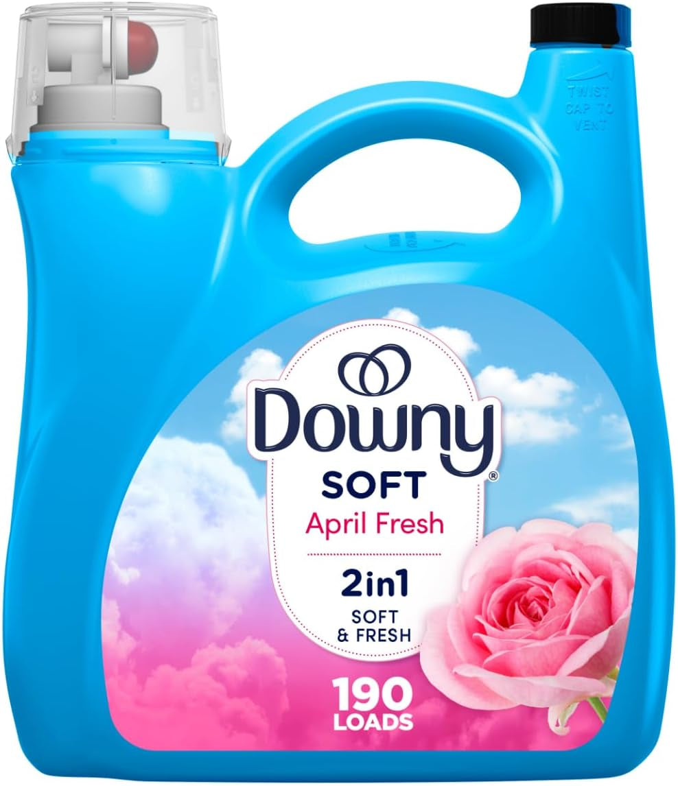Fabric Softener Liquid, April Fresh Scent, 140 Fl Oz, 190 Loads, HE Compatible,  Fabric Softener, Liquid Fabric Softener, Laundry