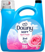 Fabric Softener Liquid, April Fresh Scent, 140 Fl Oz, 190 Loads, HE Compatible,  Fabric Softener, Liquid Fabric Softener, Laundry