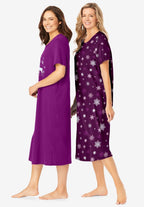plus Size 2-Pack Long Sleepshirts