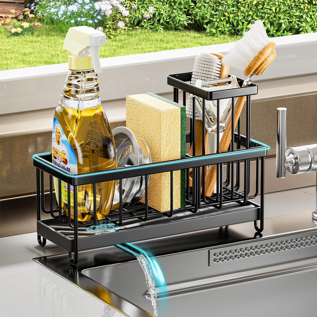 Sponge Holder for Kitchen Sink - Sink Organizer and Caddy for Home and Kitchen Storage Organization