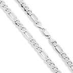 Italian 925 Sterling Silver 7Mm Figaro Chain for Men Necklace | Fine Jewelry, Solid Diamond-Cut Link, Made in Italy