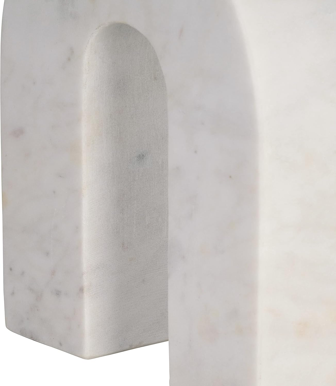 Marble Horseshoe Tabletop Decor White, Contemporary, 5" L X 2" W X 6" H