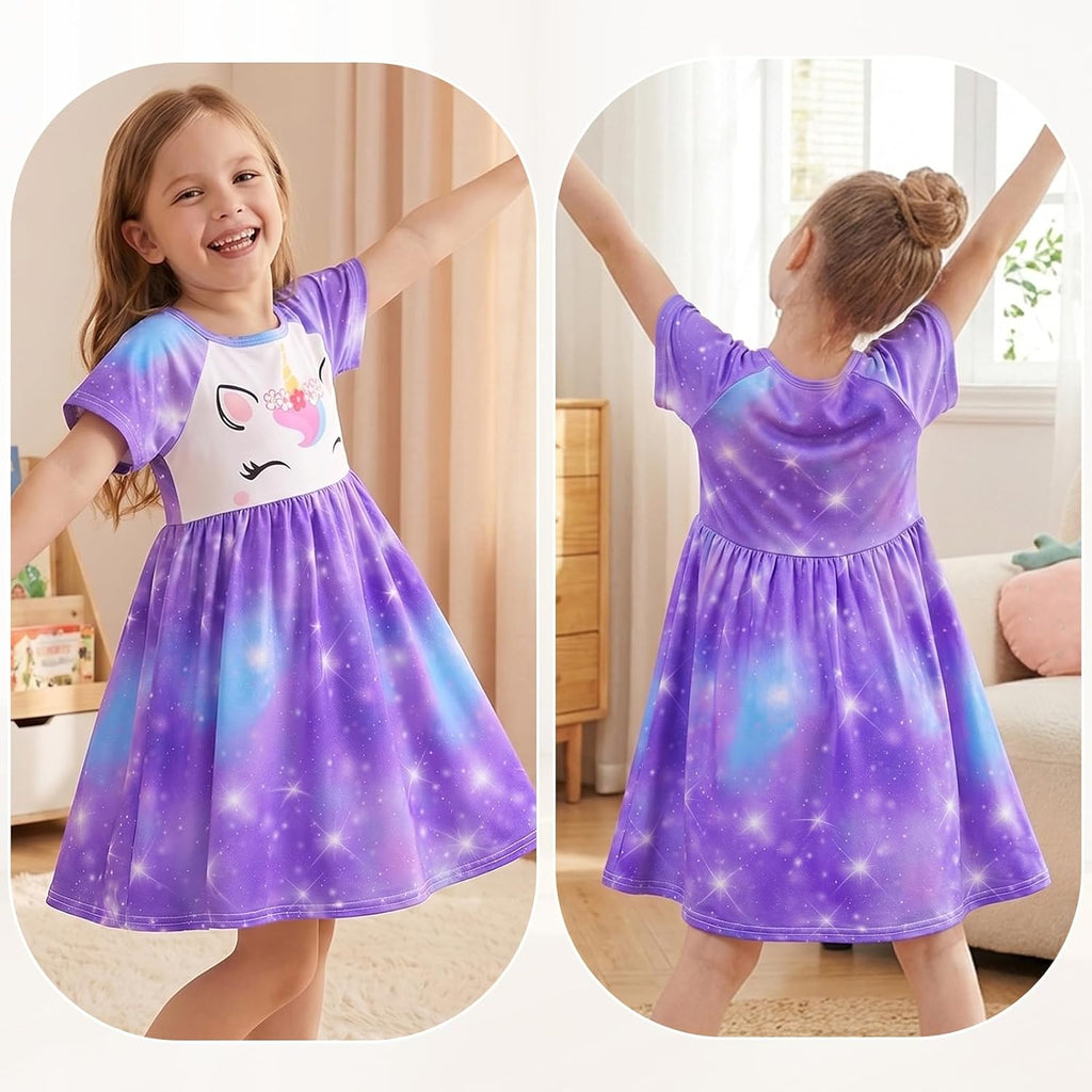 Doll & Girl Matching Nightgown for 18" Doll Clothes Accessories | Doll Not Included, Doll Clothes for 18 Inch Dolls, Birthday Christmas Gift, Soft Breathable Stretch Fabric, Knee Length