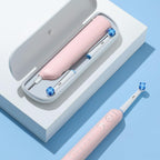 R2 Rotating Electric Toothbrush for Adults with 8 Brush Heads, 5 Modes Rechargeable Power Toothbrush with Pressure Sensor, Pink
