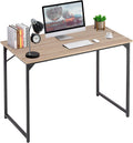 | 39 Inch Computer Desk | Nature | Sturdy Office Desk | Metal Frame, Adjustable Feet | Water-Resistant, Scratchproof Surface | Writing Table for Home Office or Study | Pack of 1