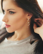 Gold Snake Earrings for Women Dainty Gold Snake Stud Earrings Trendy Serpent Animal Ear-Rings Medusa Costume Jewelry Accessories