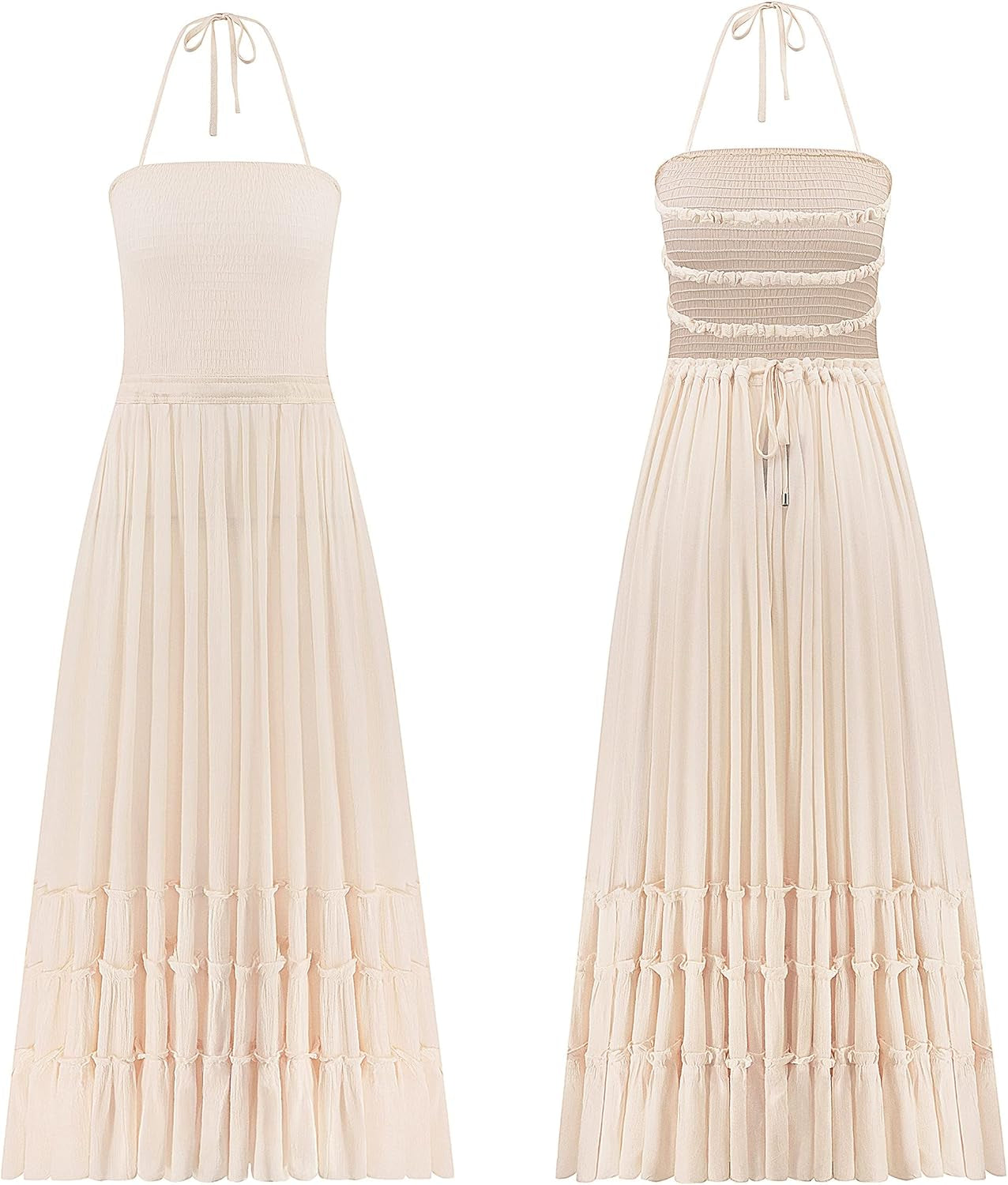 Womens Summer Boho Sexy Backless Long Dresses