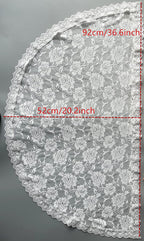 Lace Mantilla Veil Soft and Comfortable 7 Colors Spanish Style Rose Lace Veil Head Covering D Shape