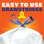 Ultra Strong 13 Gallon Trash Bags, Tall Kitchen Trash Bags, White, Fabuloso Scent, 80 Bags