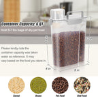 Dog Cat Food Storage Container 5 to 7 Lbs, Airtight Pet Food Dispenser with Easy-Pouring Spout & Measuring Cup, Portable Kibble Container for Travel Dog Food Storage