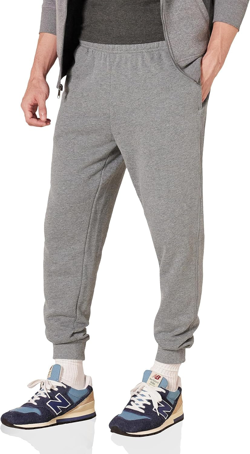 Men'S Relaxed Fit Fleece Joggers Sweatpants with Drawstring Waist, Tapered Leg, Ribbed Cuffs, Brushed Interior