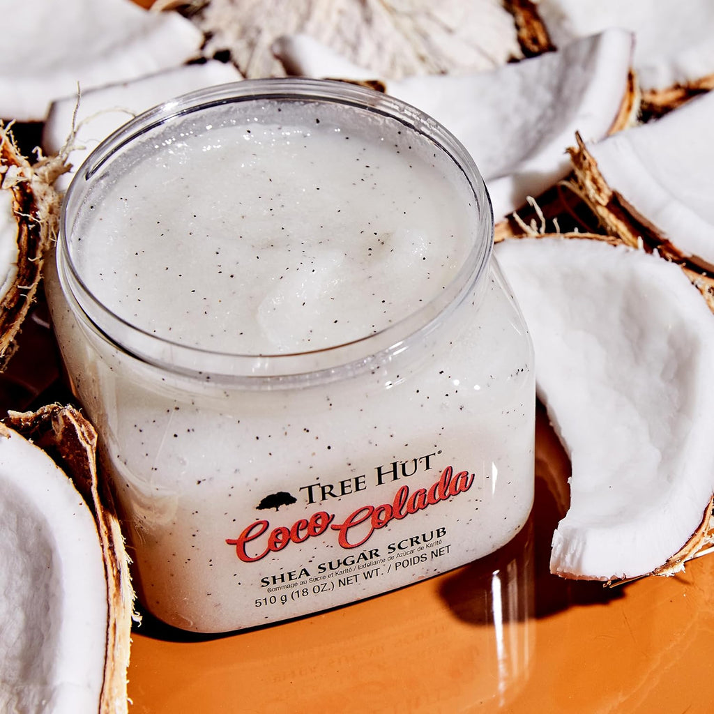 Coco Colada Shea Sugar Scrub, 18 Oz, Ultra Hydrating and Exfoliating Scrub for Nourishing Essential Body Care