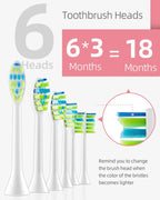 Sonic Electric Toothbrush with 6 Brush Heads for Adults and Kids, One Charge for 90 Days, Wireless Fast Charge, 5 Modes with 2 Minutes Built in Smart Timer, Electric Toothbrushes(Pink)