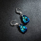 Austrian Crystal Teardrop Dangle Hook Earrings for Women 14K Gold Plated Hypoallergenic Jewelry