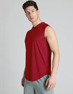 3-Pack Sleeveless Gym Hoodie for Men Workout Shirts, Muscle Hooded Tank Tops Athletic Apparel