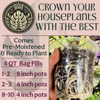 Craft Houseplant Potting Mix, Elite House Plant Soil, Chunky, Well Draining Potting Soil for Indoor Plants, Tropical Plants & Potted Plants, Sustainable & Peat Free, Less Prone to Gnats 4Qt