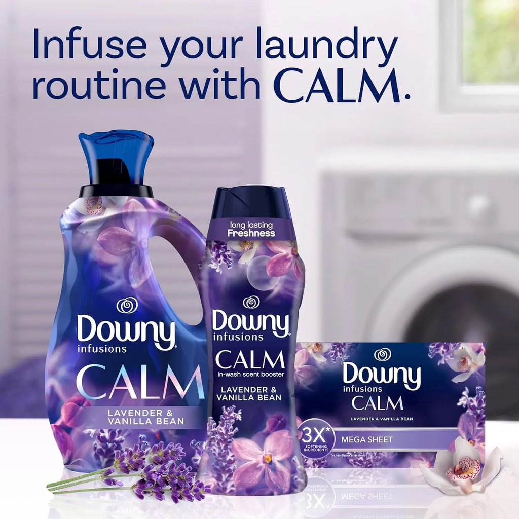 Infusions In-Wash Laundry Scent Booster Beads, CALM, Soothing Lavender and Vanilla Bean, 24 Oz