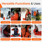 Emergency Sleeping Bag, Waterproof Thermal Bivy Sack | Retains 90% Body Heat • Reusable Design • Weighs 6 Oz • Waterproof & Windproof • for Hiking & Emergency Kits