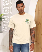 Mens Malibu Vibe Palm Tree California Casual Short Sleeve T-Shirt | Perfect for Surf Travel Great for Beach Lovers West Coast Fans.