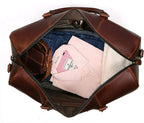 Leather Travel Duffel Bag | Gym Sports Bag Airplane Luggage Carry-On Bag | Gift for Father'S Day by Aaron Leather Goods