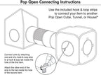 Safari Jungle Cat Play Set, Collapsible Pop-Up Cat Toys Combo with Cube, Tunnel & Hideout, Interactive Indoor Kitty Playhouse for Exercise, Hiding & Lounging