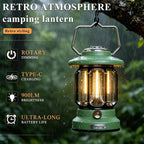 Rechargeable Camping Lantern Outdoor 1200LM, 3600Mah LED Dimmable Warm & White Modes, Retro Tent Lamp Hanging Lights for Outside, Rustic Decor, Powered Lanterns Lighting for Garden Patio Decorative