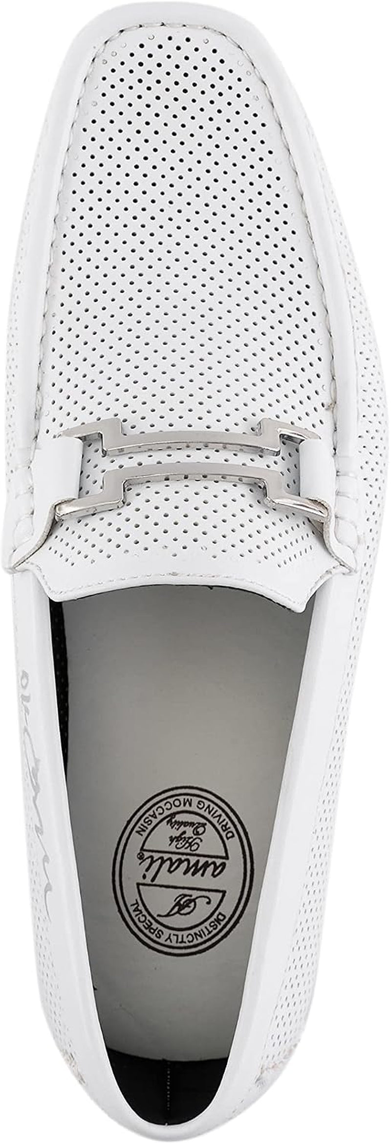 Slip-On Loafer Matching Color Bit, Comfortable Driving Moccasins Shoes for Men - Color White Size 9.5