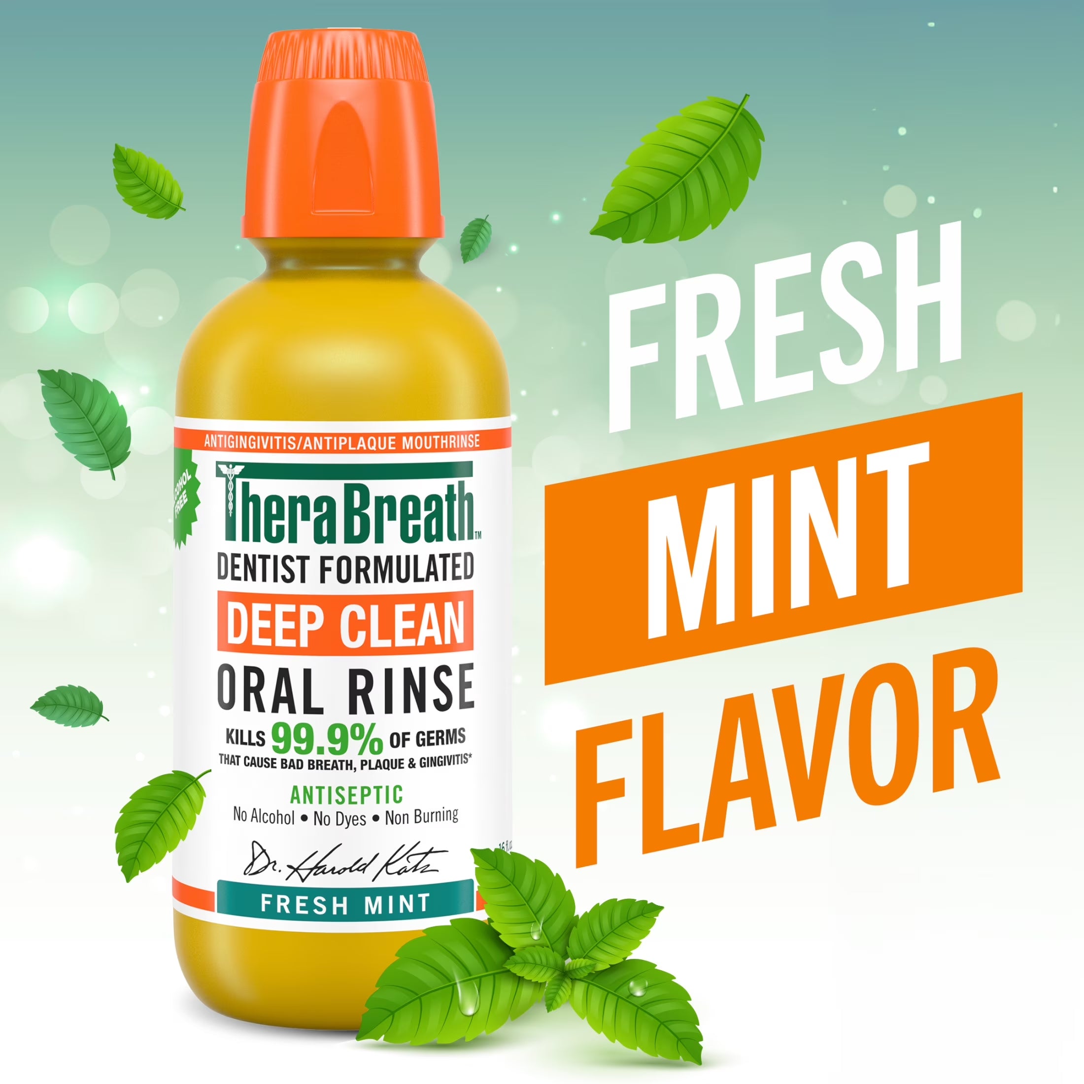 Deep Clean Mouthwash, Alcohol Free, Antiseptic Benefits, Fresh Mint, 16 Fl Oz