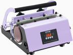 Tumbler Heat Press Machine, 11-30Oz Mug Press, Heat up Fast and Even, Tumbler Press with Sublimation Paper, Tape and Gloves, Temp and Time Setting, for Sublimation Tumblers, Cups, Mugs, Purple