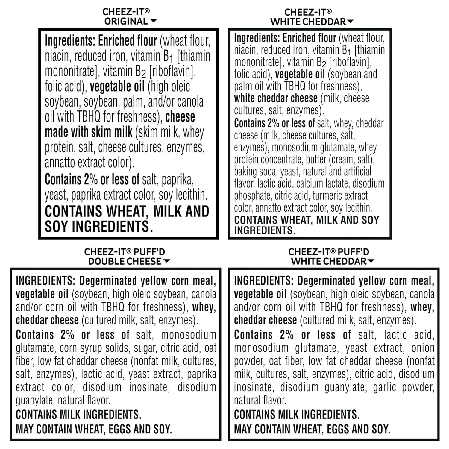 Cheese Crackers, Baked Snack Crackers, Lunch Snacks, Variety Pack (40 Pouches)