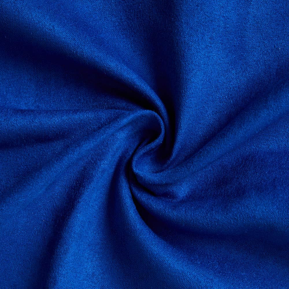 2 Packs Premium Faux Suede Decorative Throw Pillow Covers, Super Soft Square Pillow Case,Solid Cushion Cover for Couch/Sofa/Bedroom (18" X 18", Set of 2, Blue)