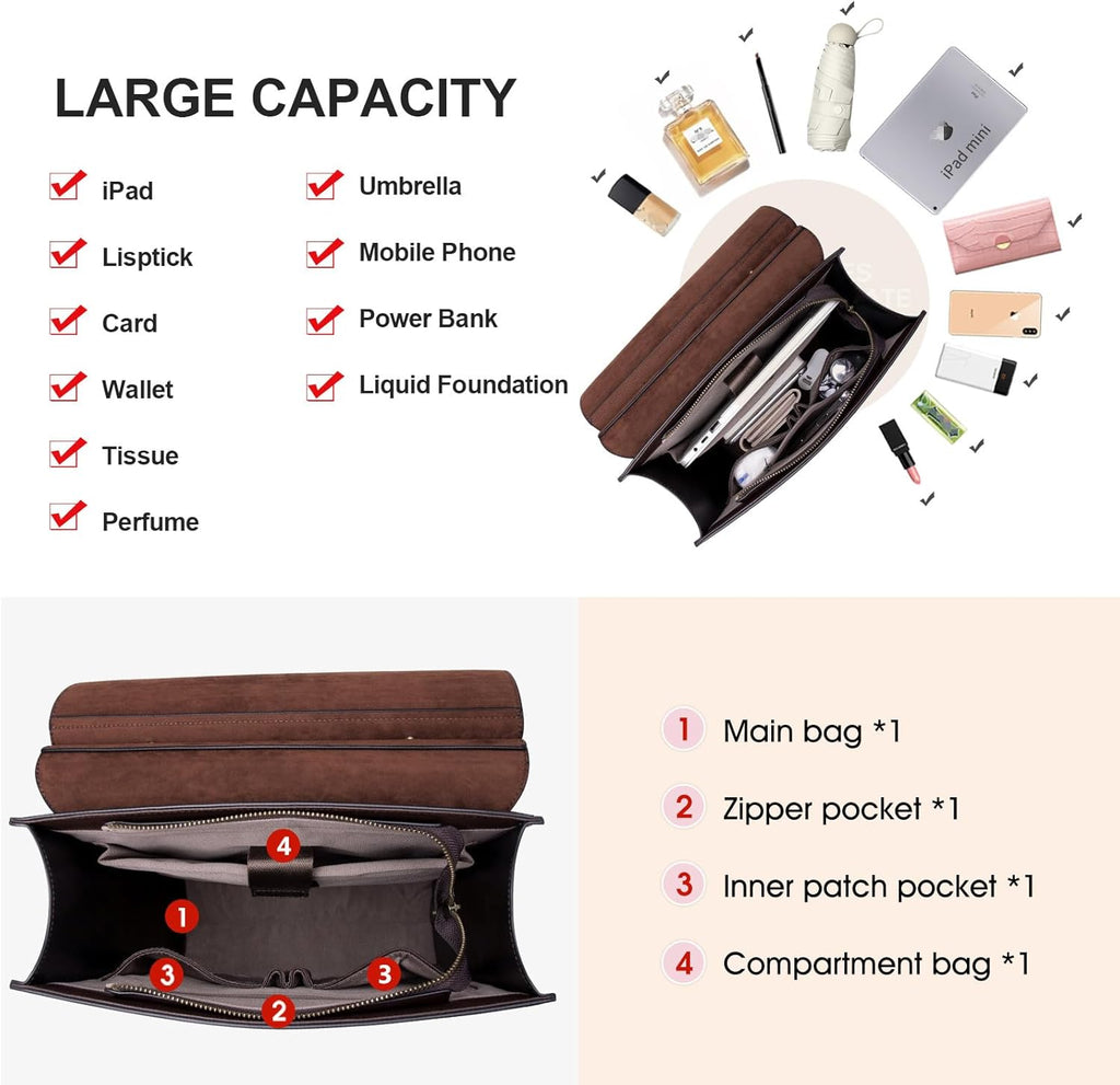 Leather Backpack Purse for Women Fashion Travel Shoulder Bag | Genuine Leather and Microfiber Leather, College Backpacks, Vintage, Casual Work Bag