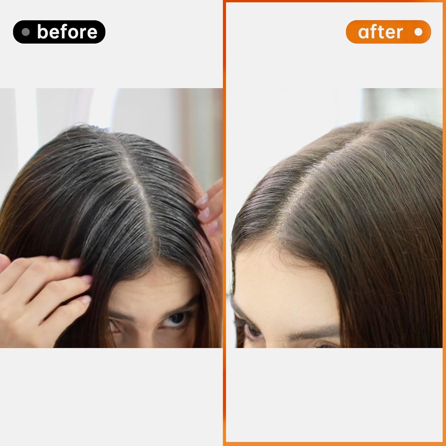 Hair Dye Shampoo for Gray Hair-Chestnut Brown Hair Color Shampoo,4 in 1 Easy to Use Natural&Long Lasting Looking Ammonia Free